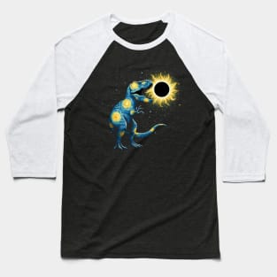 Total Solar Eclipse T-rex Dinosaur April 8 2024 Baseball T-Shirt